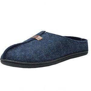 ALPINE SWISS BRUCE MENS FELT SLIPPERS NAVY New SIZE 10